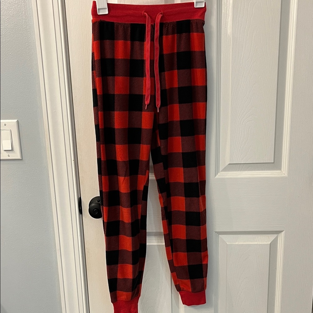 Aeropostale Kids Red and Black Check Pajama Bottoms